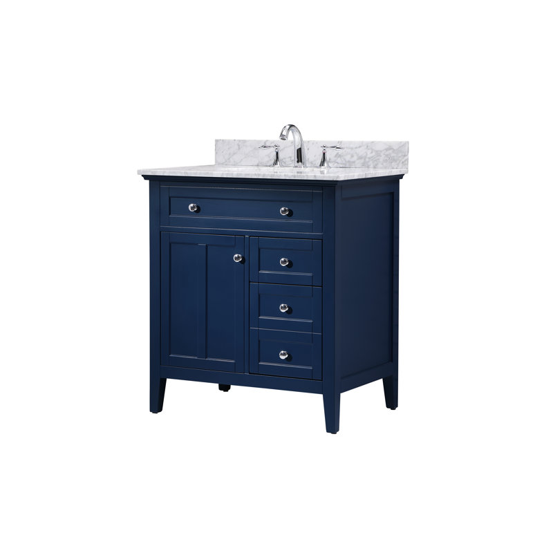 Andover Mills™ Waut 32'' Single Bathroom Vanity with Marble Top